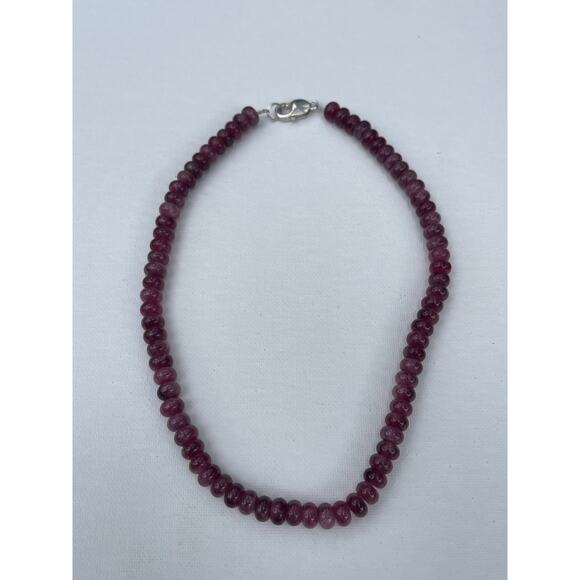 Rubellite Tourmaline Bead Necklace - Picture 4 of 4